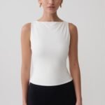 Nicolette Sleeveless Tank Top - White