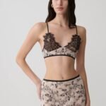 Kimberly Lace Sleeveless Crop Top - Nude Lace