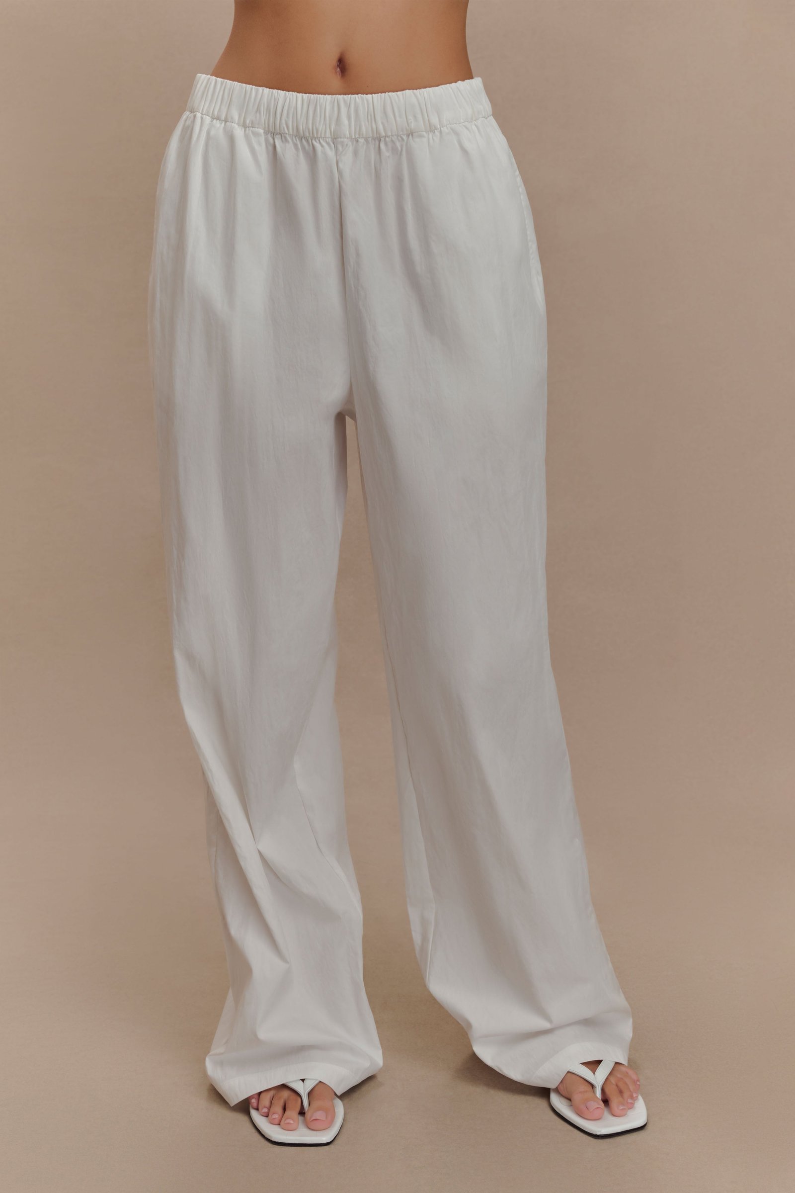 241203_MESHKI_RestandRecovery2_20_1711 Campbell Cotton Wide Leg Pants - White - Image 1