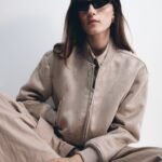 Rudy Suede Bomber Jacket - Sand