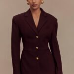 Bellamy Cinched Blazer - Mahogany