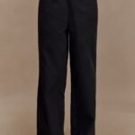 Campbell Cotton Wide Leg Pants - Black