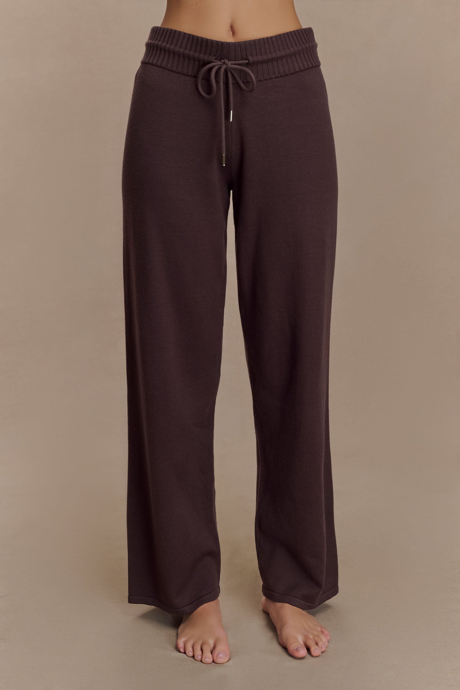 250401_MESHKI_Wild_Oasis5_06_300 Natalya Knit Wide Leg Pants - Dark Chocolate - Image 1