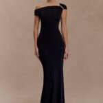 Kinsley Slinky Maxi Dress With Hardware - Black