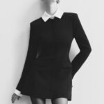 Gretchen Suiting Mini Dress - Black