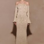 Sandrine Lurex Knit Maxi Dress - Gold