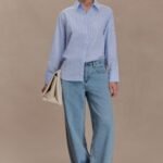 Hansen Oversized Shirt - Blue Pinstripe