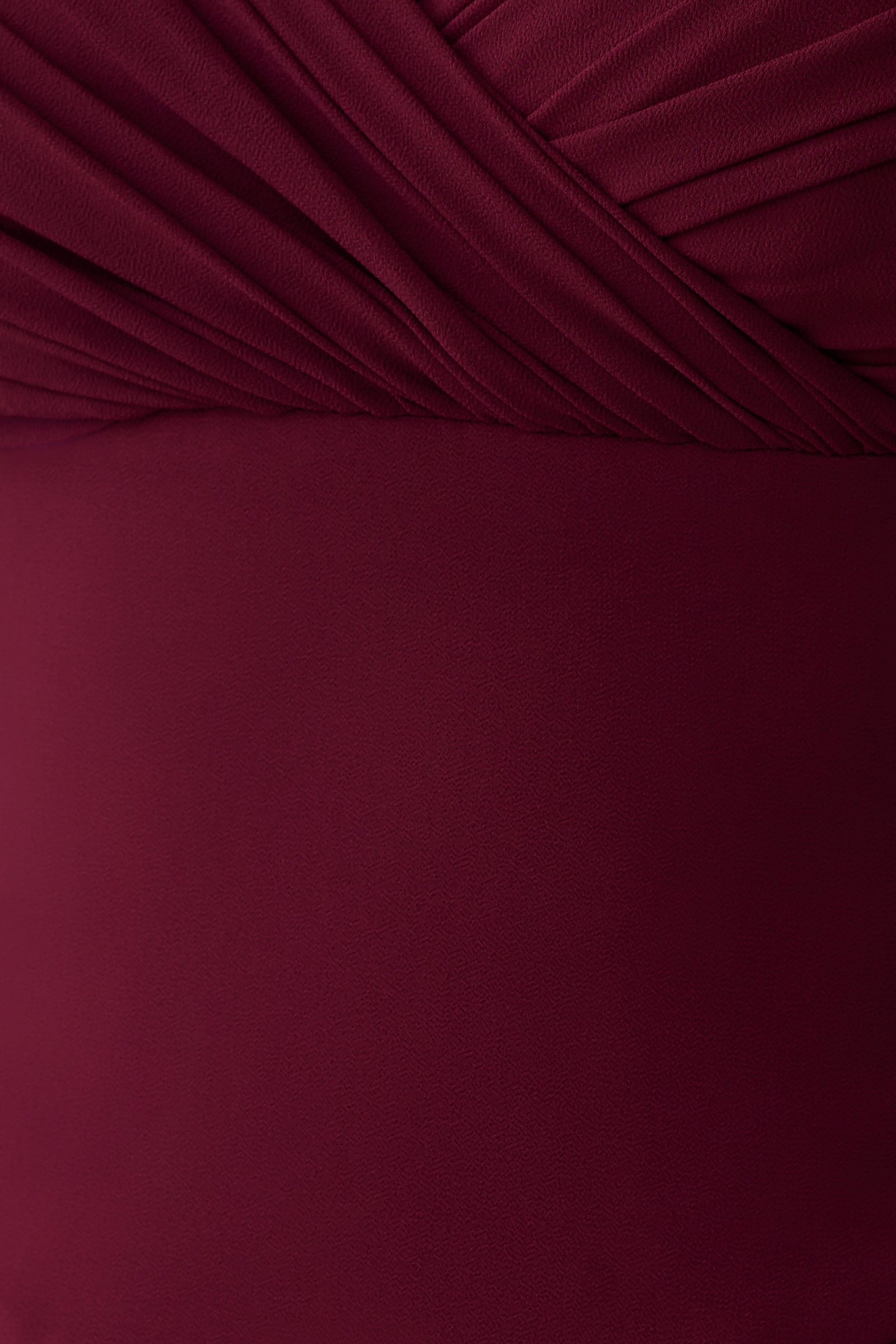 Mabel Off Shoulder Chiffon Maxi Dress - Merlot - Image 5