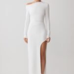 Thalyn Crepe Maxi Dress With Split - White