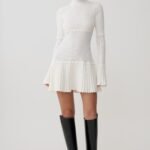 Adena Pointelle Knit Mini Dress - Ivory