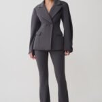 Marion Fit And Flare Pant - Charcoal Shadow