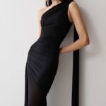 Asher Slinky One Shoulder Maxi Dress - Black