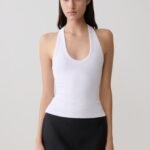 Actress Ribbed Tank - White