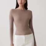 Coraline Long Sleeve Sheer Top - Neutral