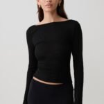 Coraline Long Sleeve Sheer Top - Black
