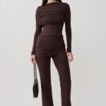Keaton Modal Straight Leg Overlay Pant - Espresso