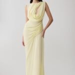 Oria Chiffon Maxi Dress - Pastel Lemon