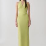 Valentina Chiffon Halter Maxi Dress - Pistachio