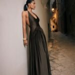 Cypress Halter Maxi Dress - Chocolate